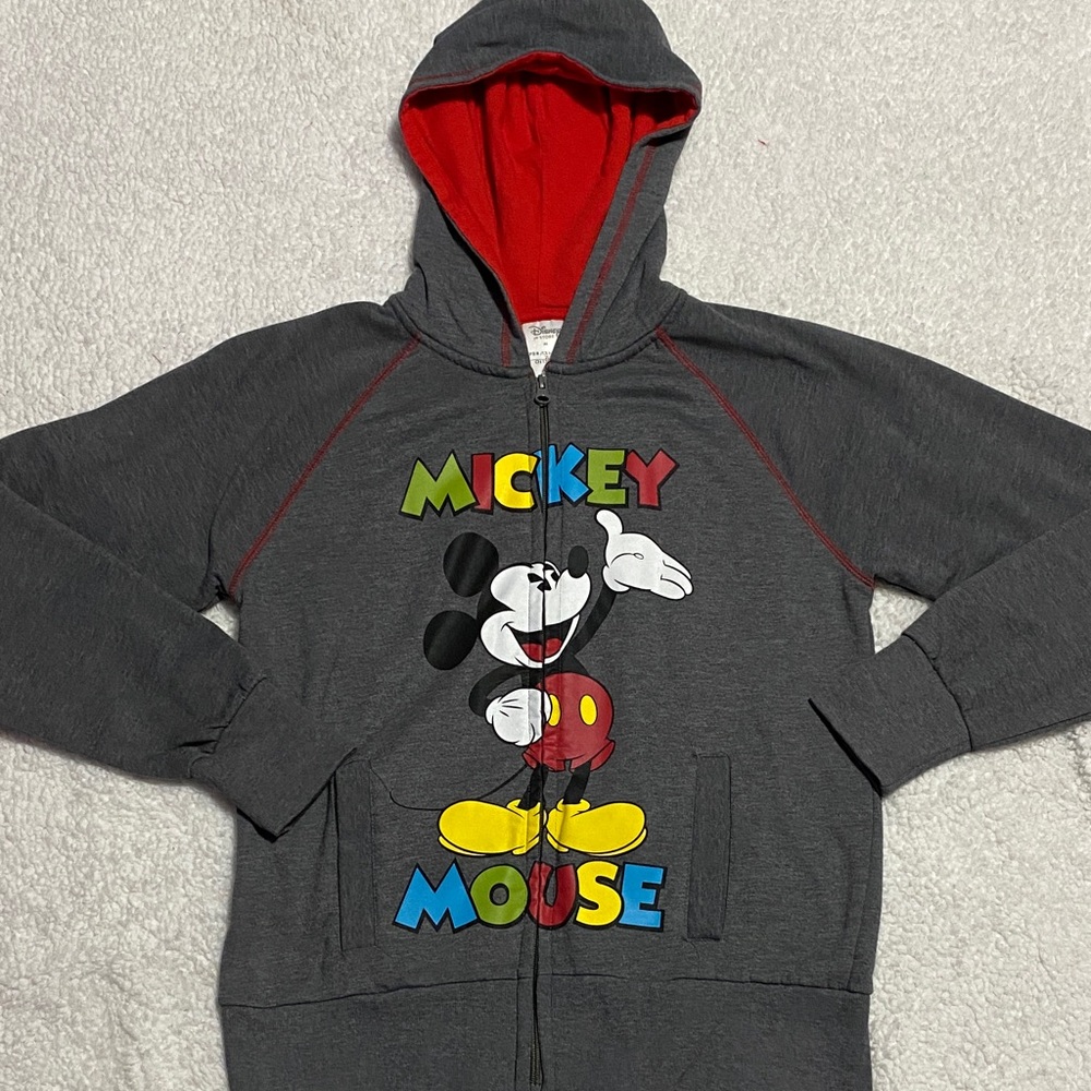 Disney store Mickey Mouse zipper hooded jacket NWOT Sz M adult women or men